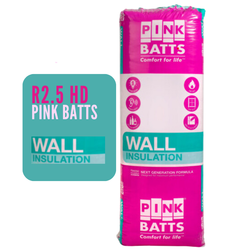 Fletchers R2.5 Hd Pink Batts Wall Insulation