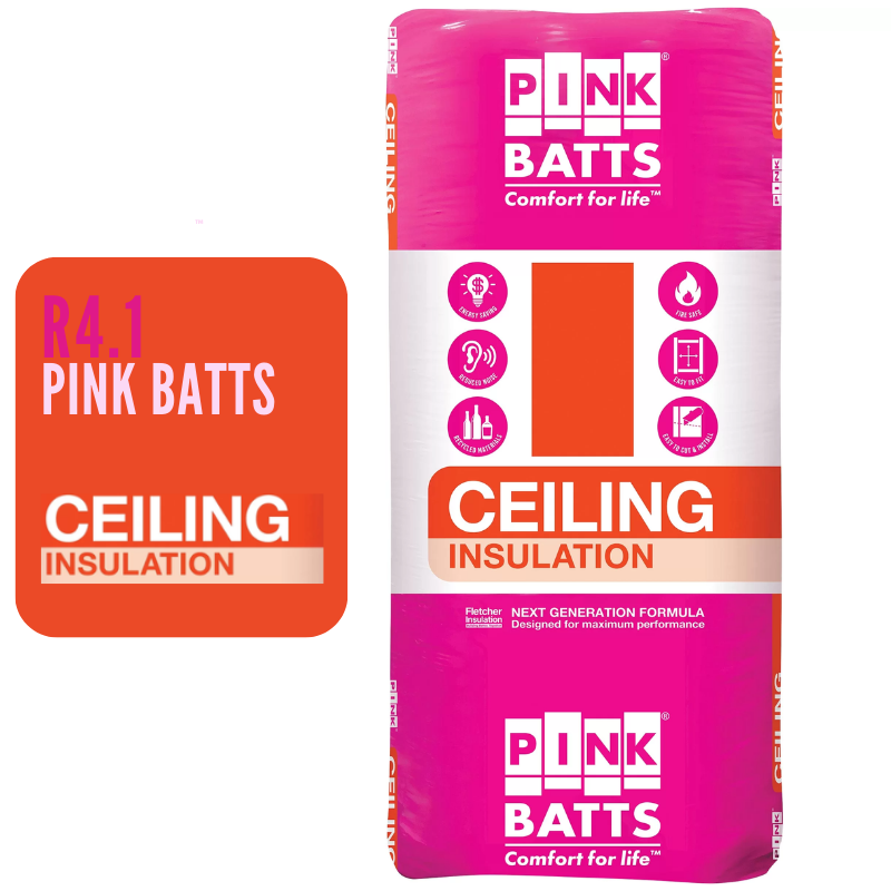 R4.1 Pink Batts Ceiling Insulation