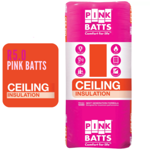 R5.0 Pink Batts Ceiling Insulation