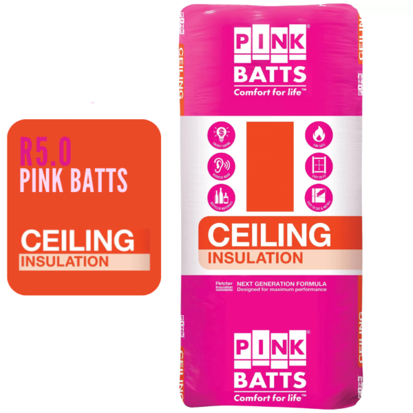 R5.0 Pink Batts Ceiling Insulation