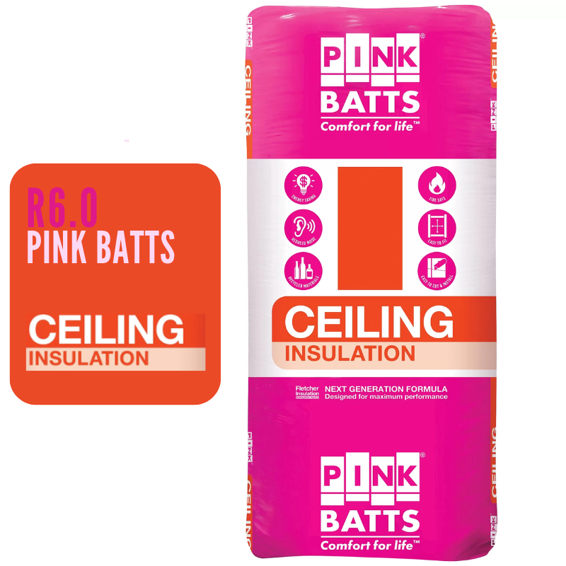 R6.0 Pink Batts Ceiling Insulation